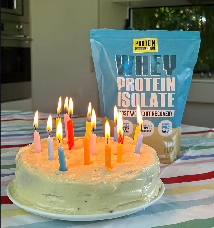 Birthday Vanilla Whey Protein Cake