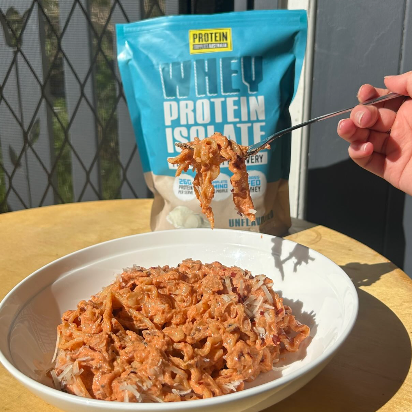 Spicy Protein Pasta (High Protein & Creamy)