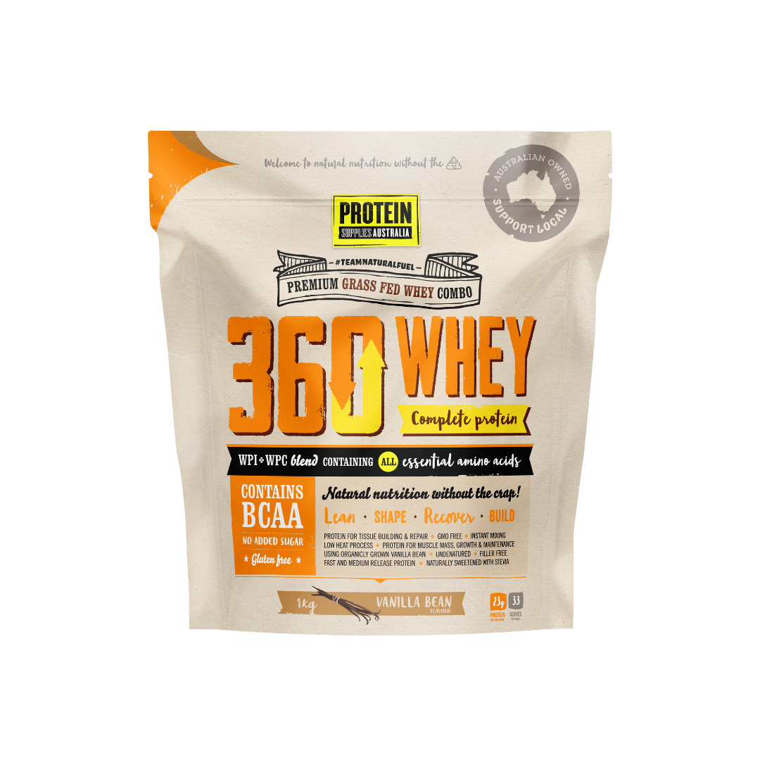 360 WHEY (WPC + WPI) - VANILLA Sports & Energy Drinks Protein Supplies Australia