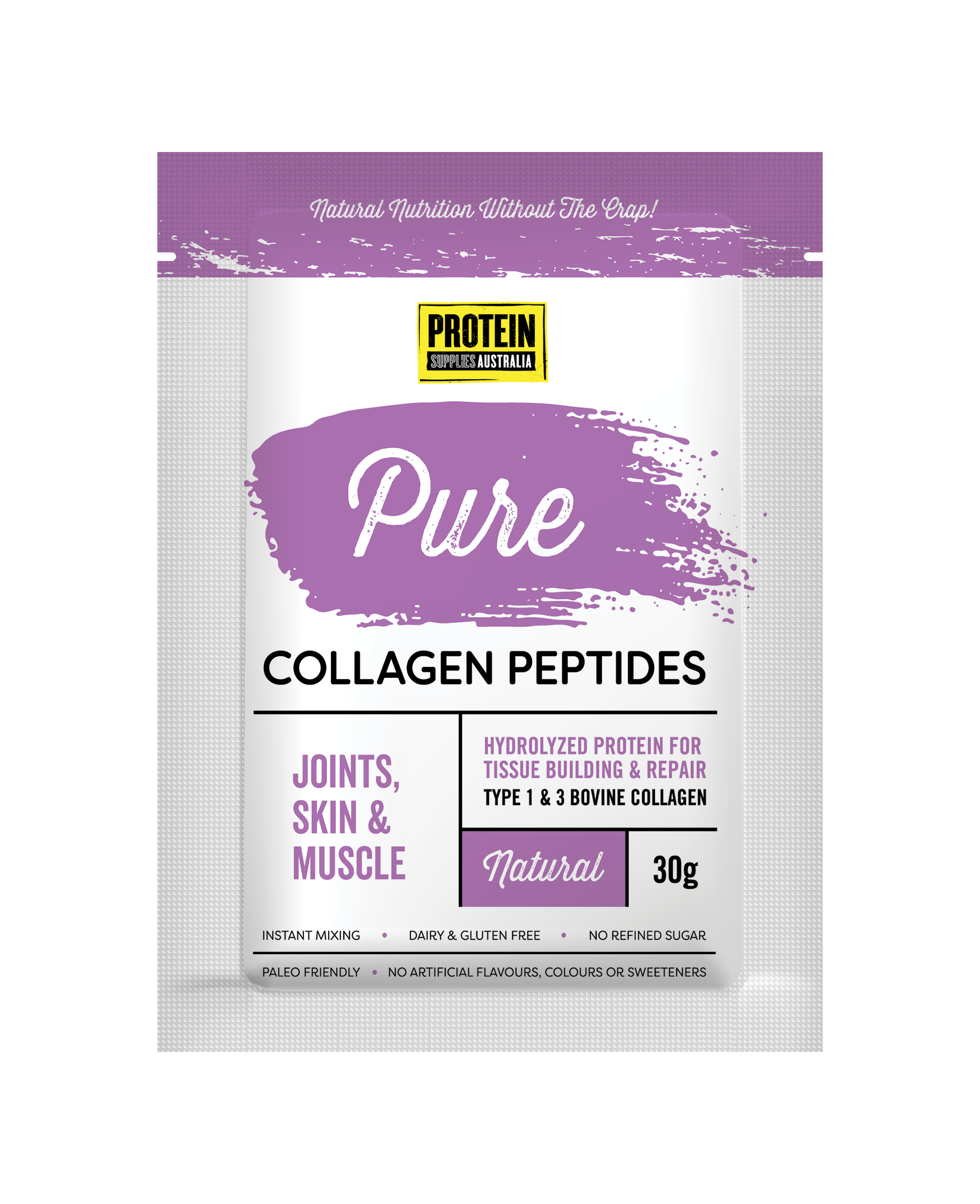 SAMPLE COLLAGEN PEPTIDES - UNFLAVOURED Sports & Energy Drinks Protein Supplies Australia