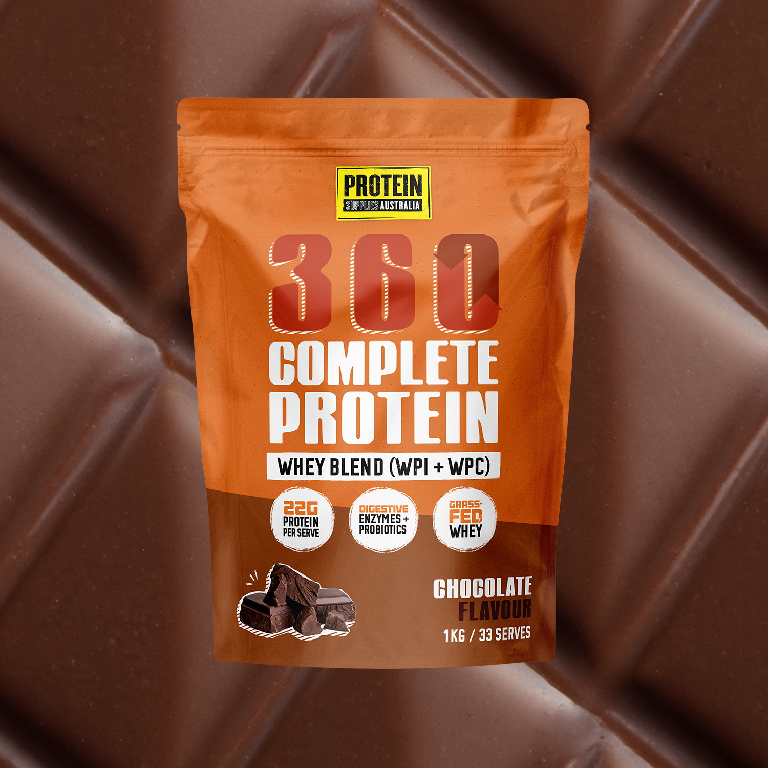 360 WHEY (WPC + WPI) - CHOCOLATE Sports & Energy Drinks Protein Supplies Australia