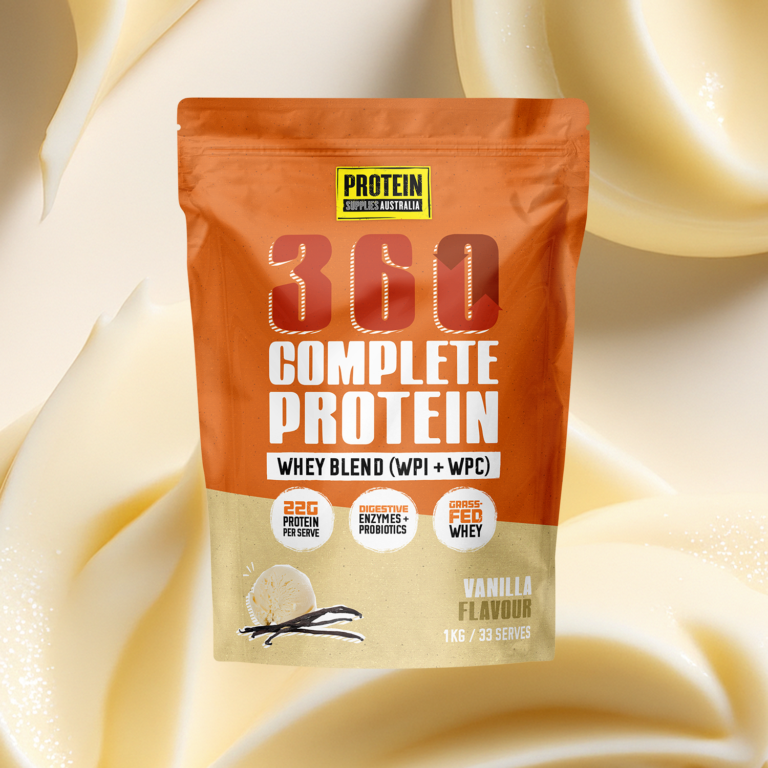 360 WHEY (WPC + WPI) - VANILLA Sports & Energy Drinks Protein Supplies Australia