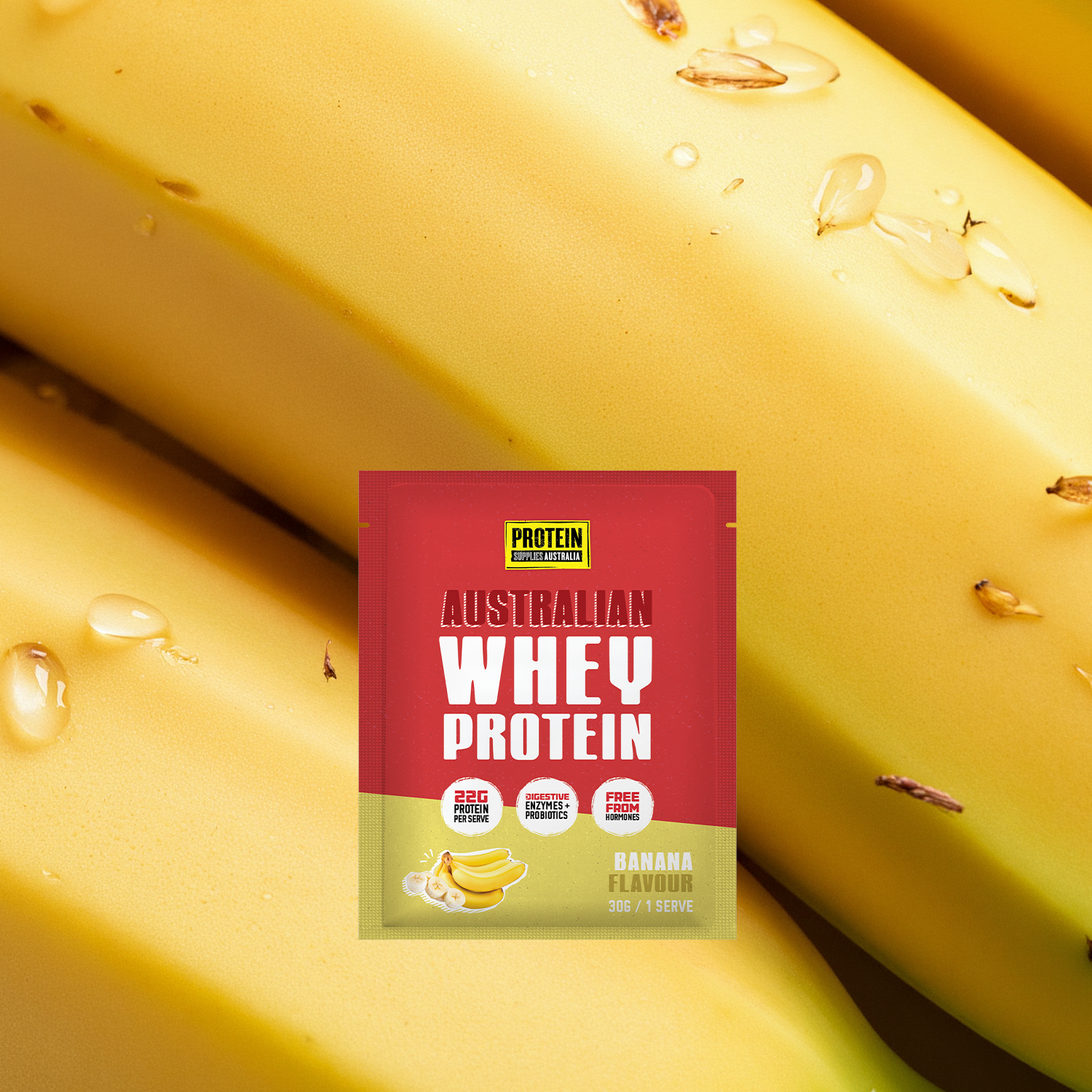 SAMPLE AUSTRALIAN WHEY PROTEIN - BANANA Protein Supplies Australia