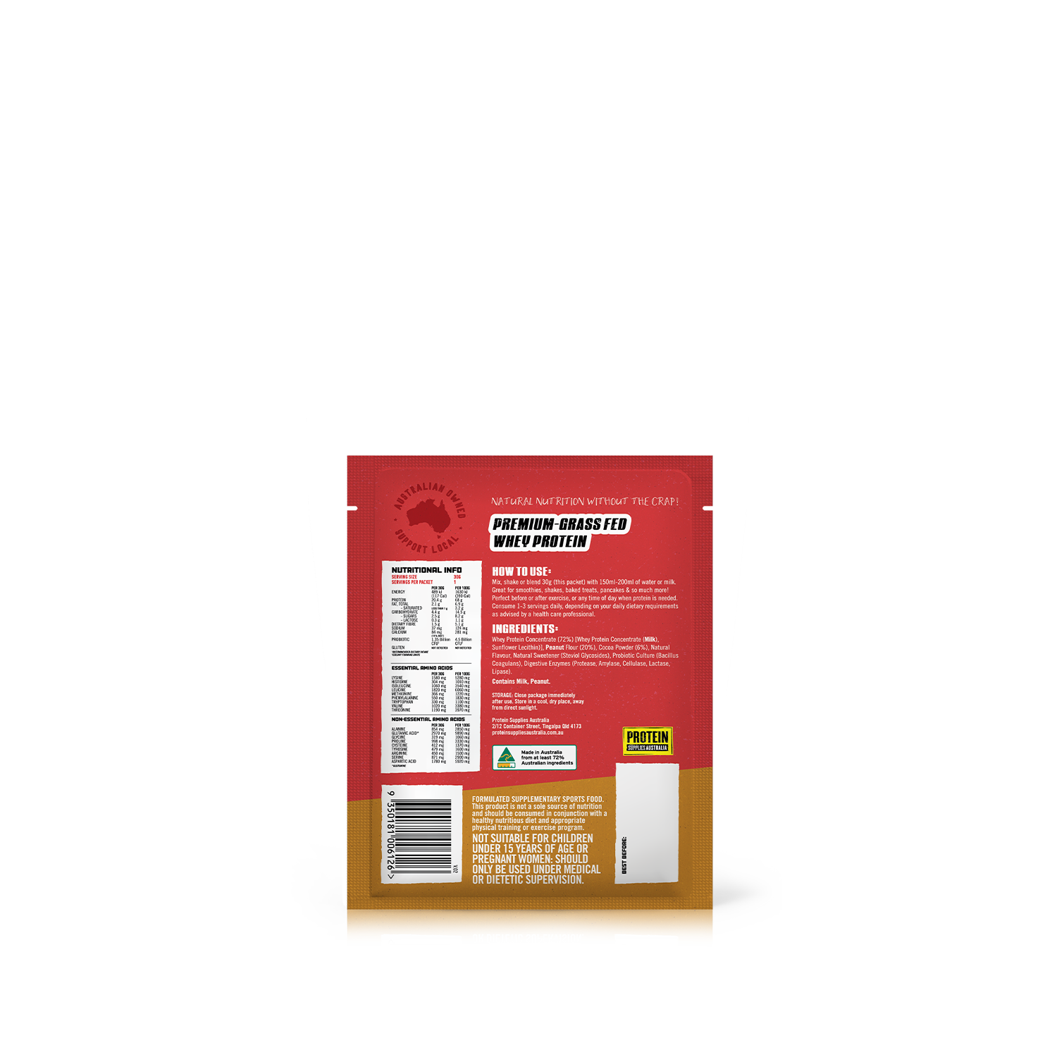 SAMPLE AUSTRALIAN WHEY PROTEIN - CHOC PEANUT