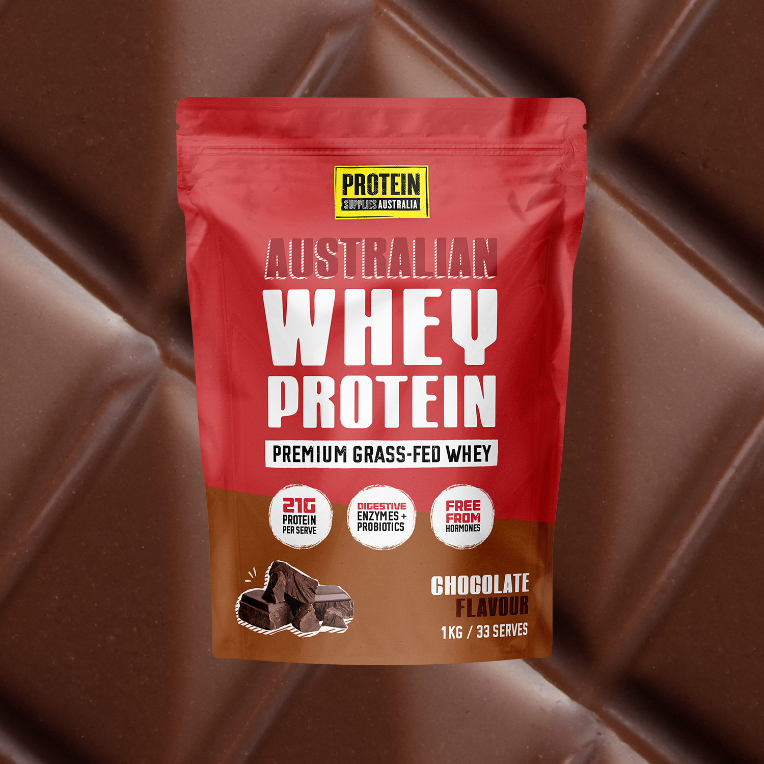 AUSTRALIAN WHEY PROTEIN - CHOCOLATE Protein Supplies Australia