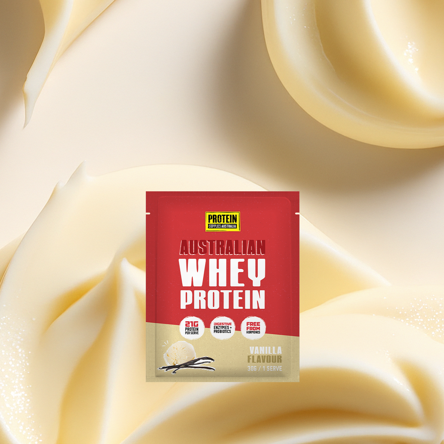 SAMPLE AUSTRALIAN WHEY PROTEIN - VANILLA Protein Supplies Australia