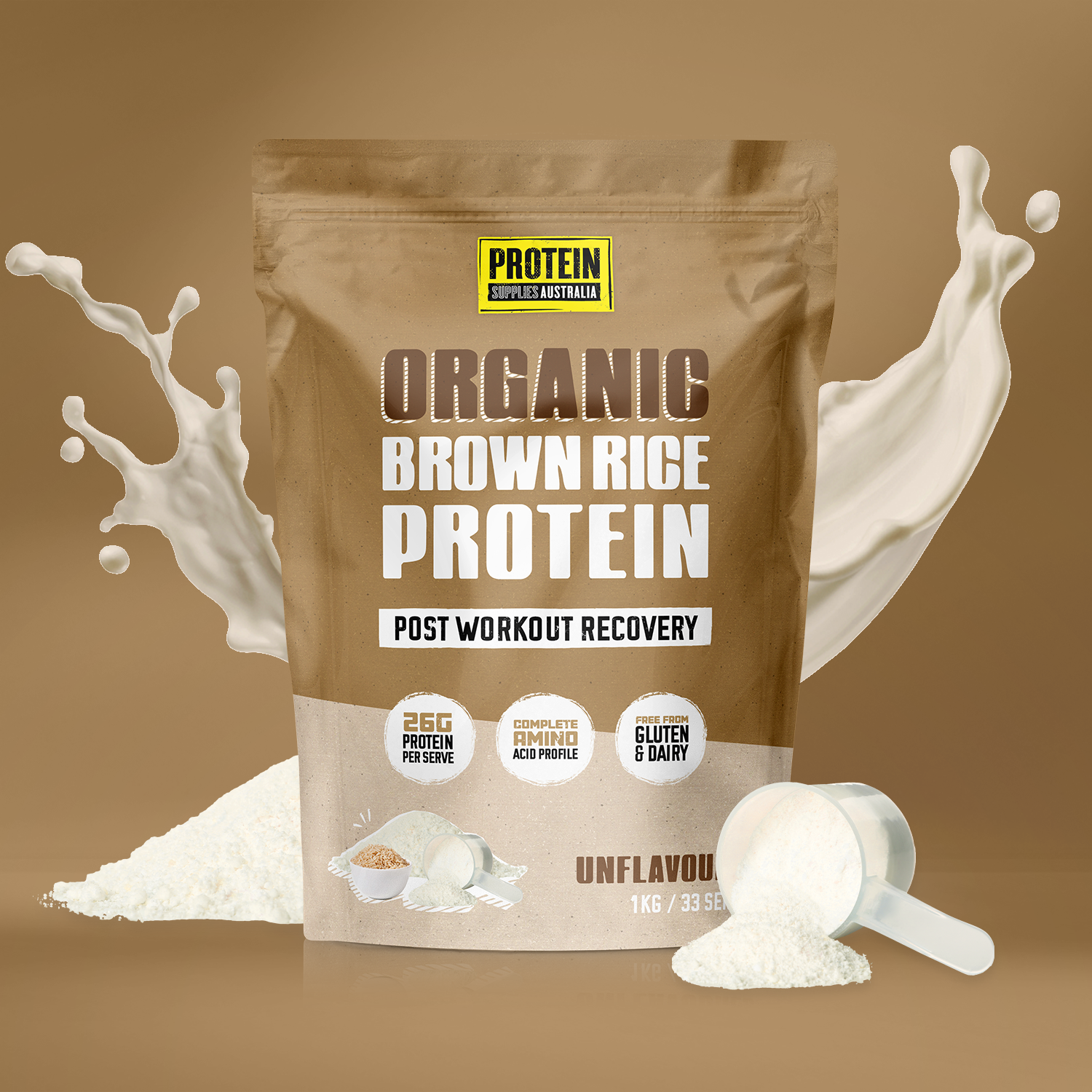 BROWN RICE PROTEIN - UNFLAVOURED