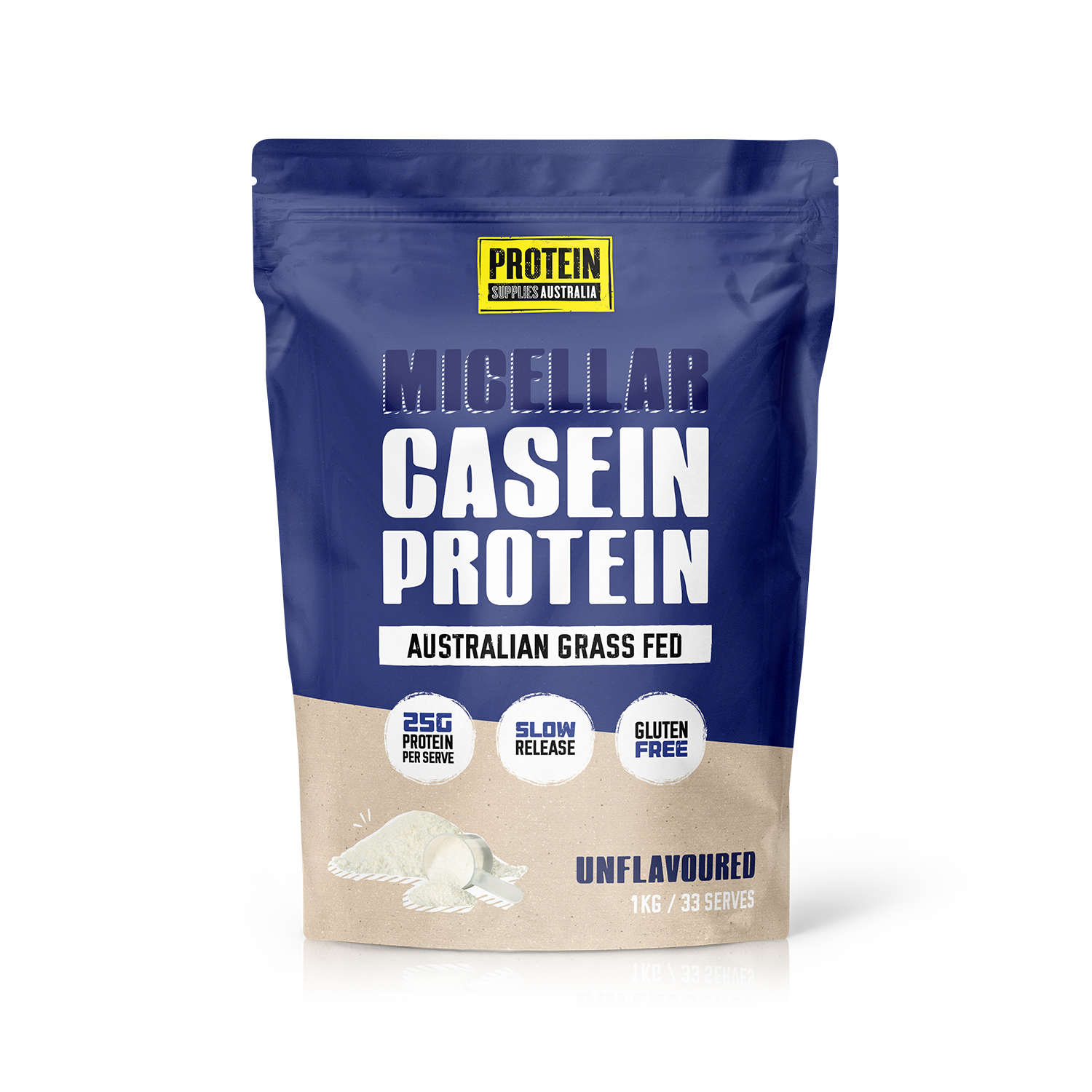 MICELLAR CASEIN PROTEIN - UNFLAVOURED Protein Protein Supplies Australia 1KG