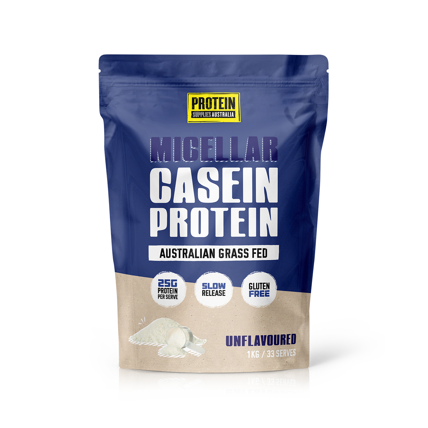 MICELLAR CASEIN PROTEIN - UNFLAVOURED Protein Protein Supplies Australia 1KG