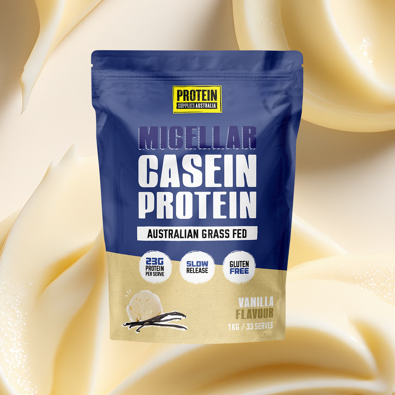 MICELLAR CASEIN PROTEIN - VANILLA Sports & Energy Drinks Protein Supplies Australia