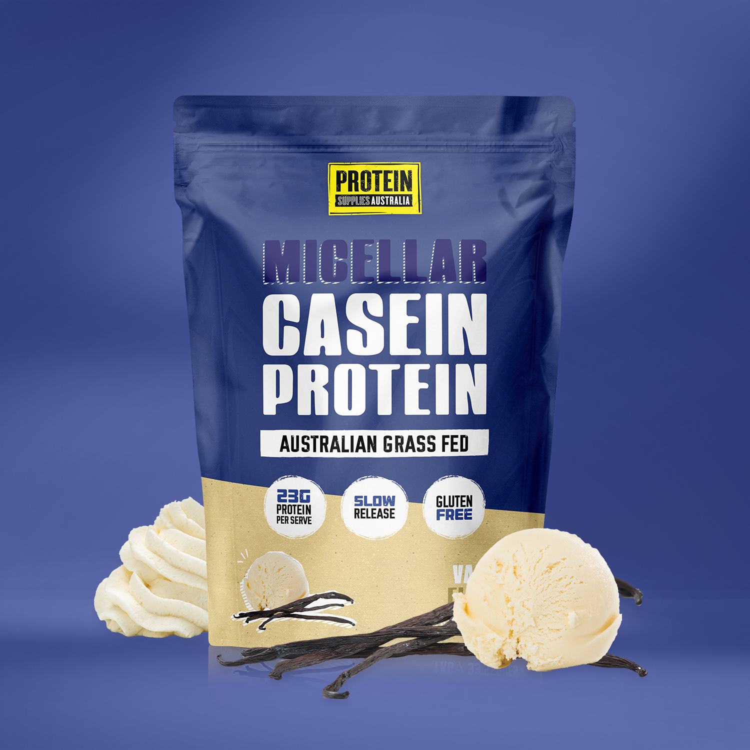 MICELLAR CASEIN PROTEIN - VANILLA Sports & Energy Drinks Protein Supplies Australia