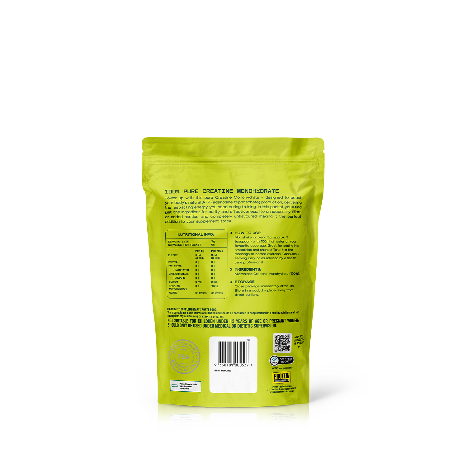 CREATINE - PURE Sports & Energy Drinks Protein Supplies Australia