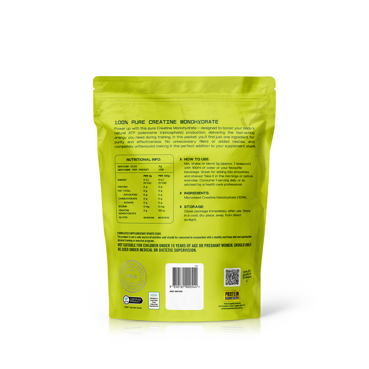 CREATINE - PURE Sports & Energy Drinks Protein Supplies Australia