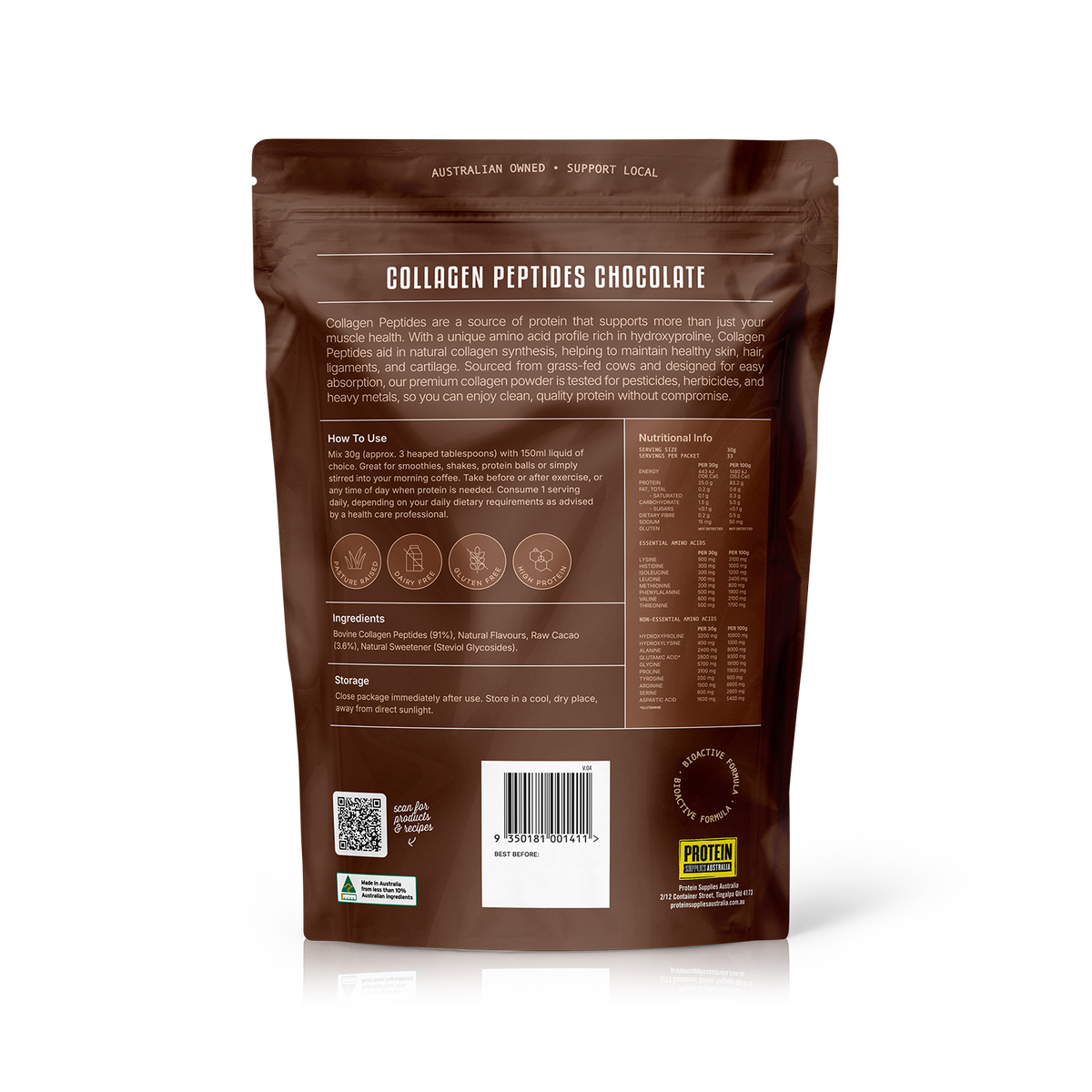 COLLAGEN PEPTIDES - CHOCOLATE Protein Protein Supplies Australia
