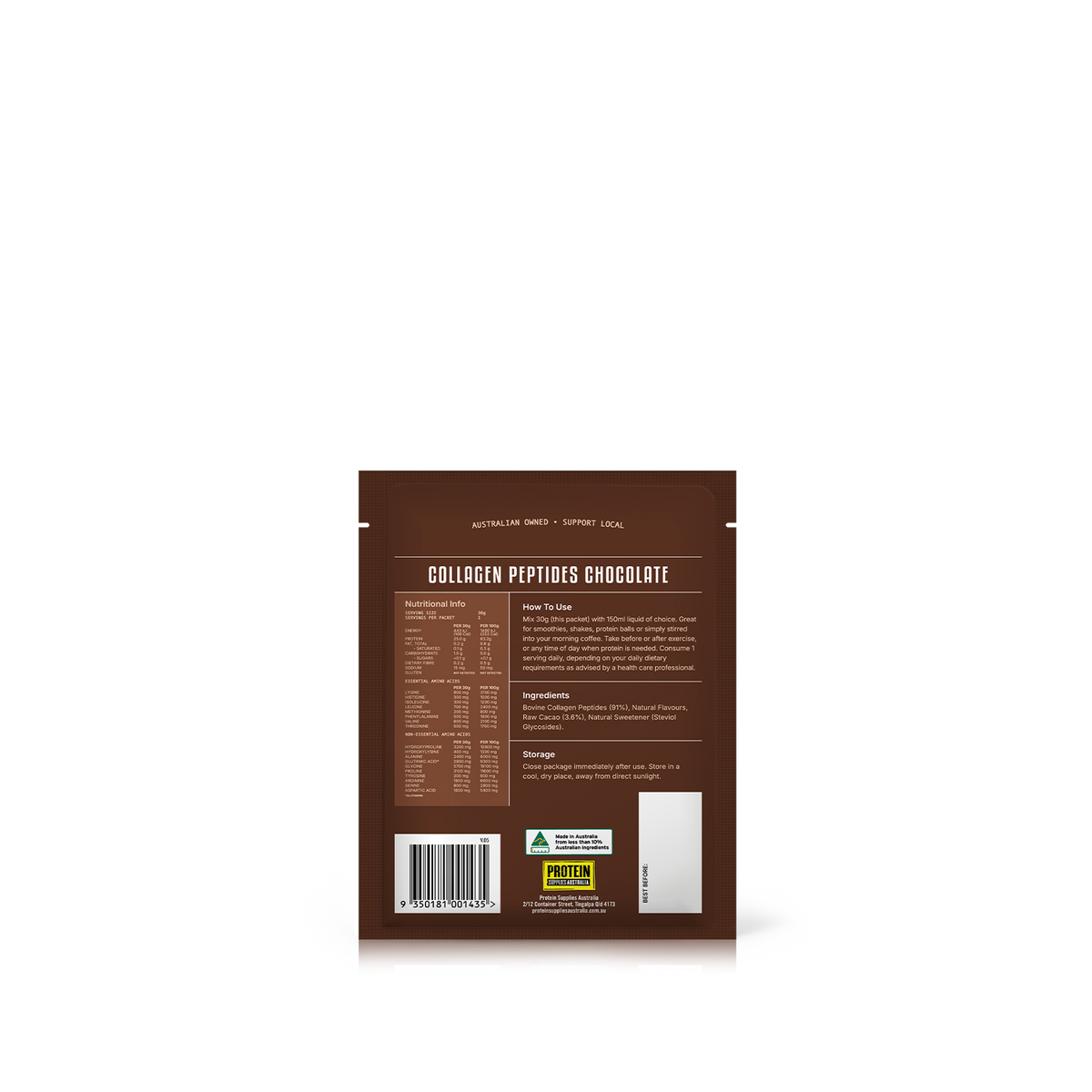 SAMPLE COLLAGEN PEPTIDES - CHOCOLATE Protein Protein Supplies Australia