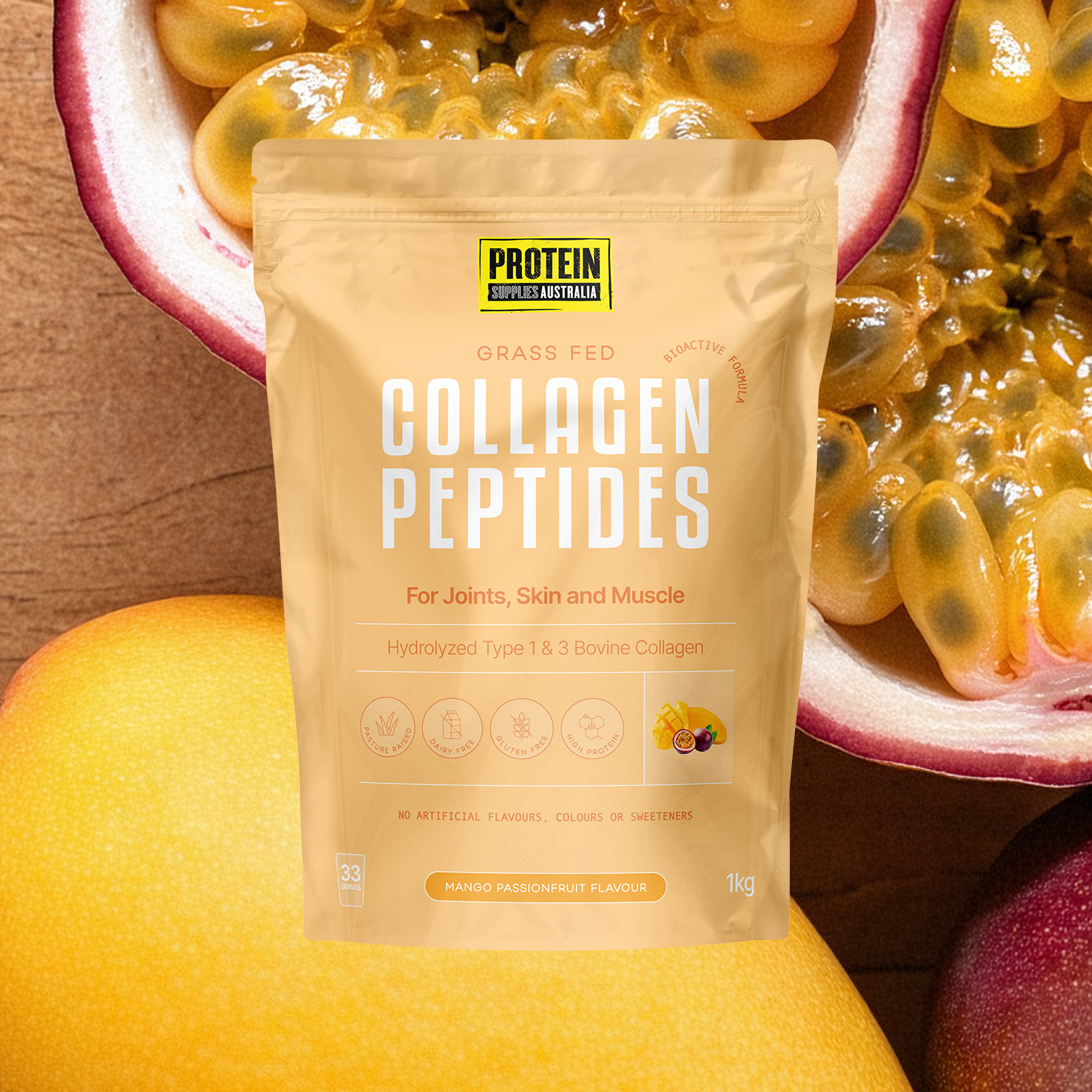 COLLAGEN PEPTIDES - MANGO PASSIONFRUIT Protein Protein Supplies Australia