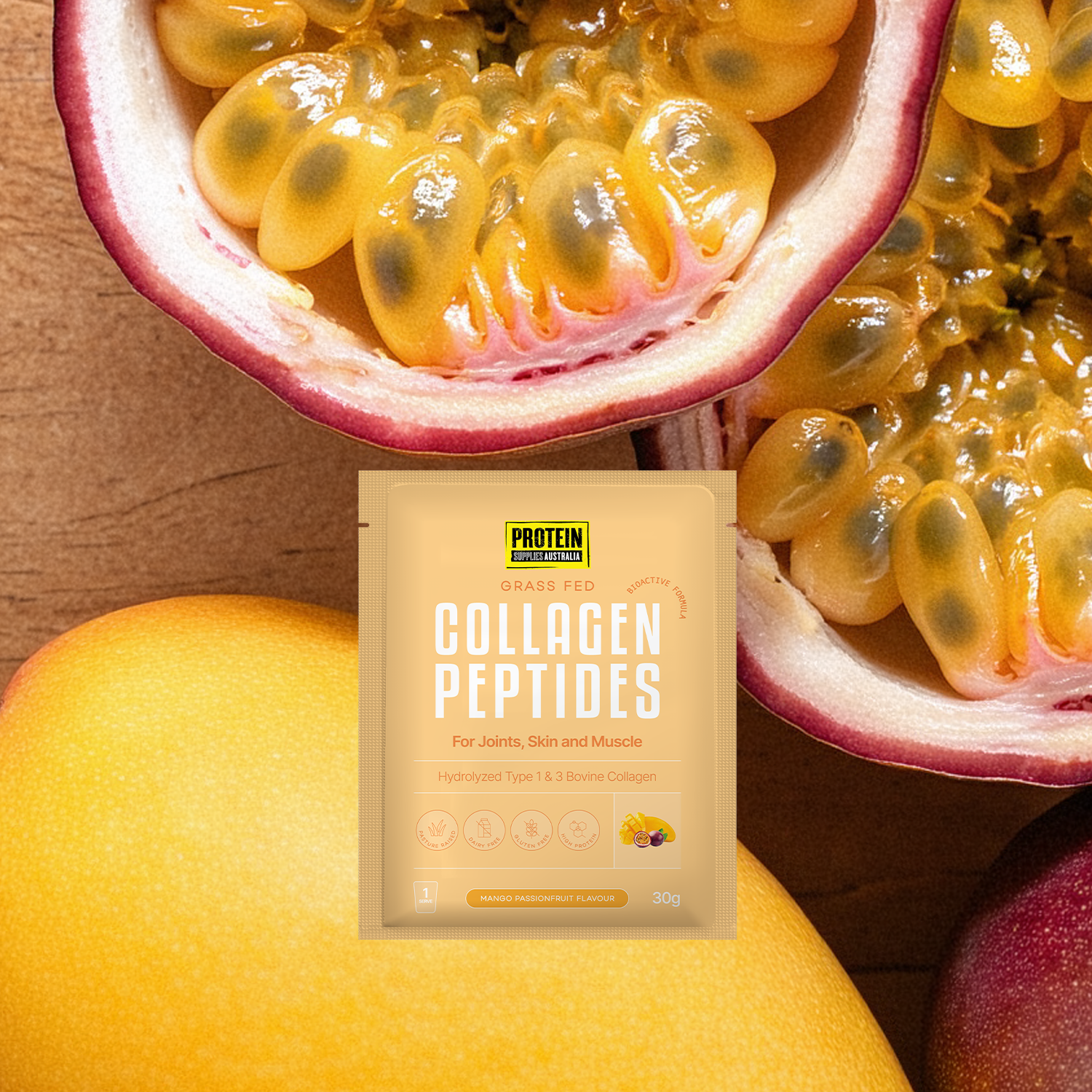 SAMPLE COLLAGEN PEPTIDES - MANGO PASSIONFRUIT Protein Protein Supplies Australia