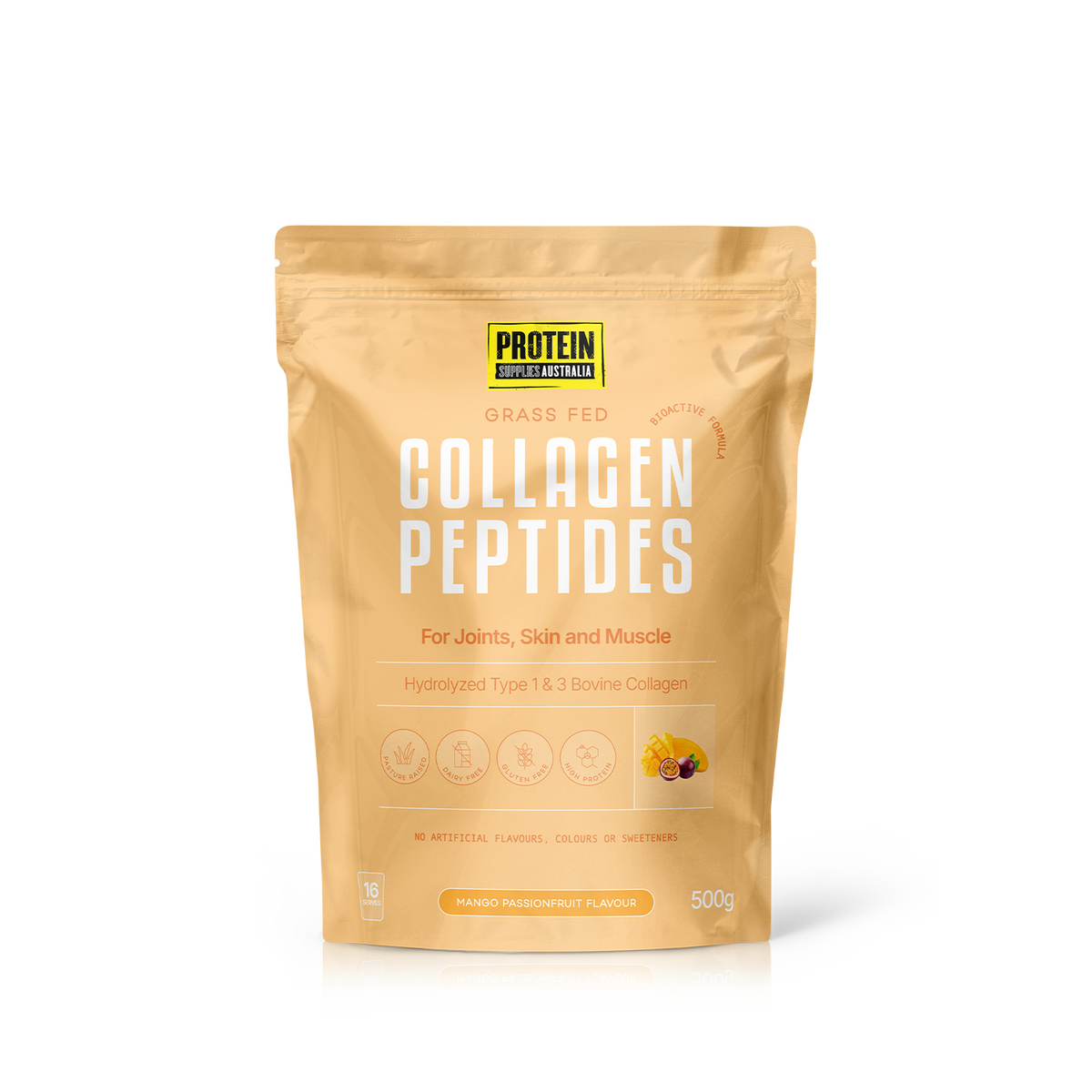 COLLAGEN PEPTIDES - MANGO PASSIONFRUIT Protein Protein Supplies Australia 500G