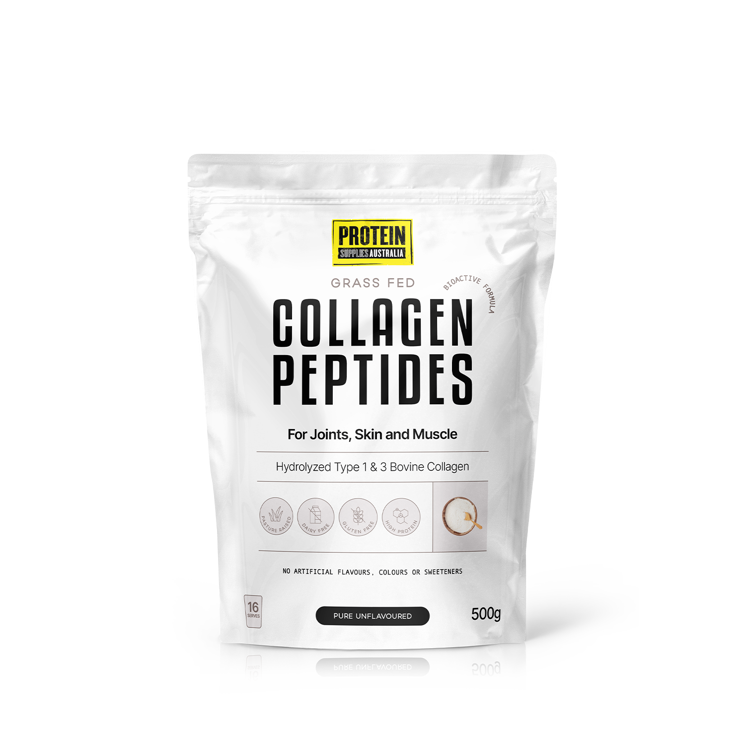 COLLAGEN PEPTIDES - UNFLAVOURED Sports & Energy Drinks Protein Supplies Australia 500G