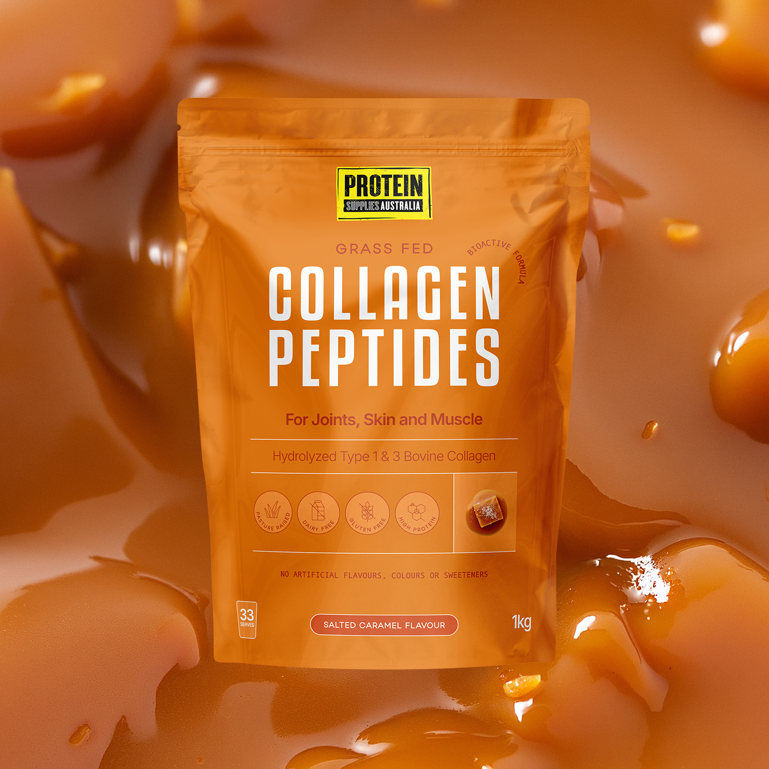 COLLAGEN PEPTIDES - SALTED CARAMEL Sports & Energy Drinks Protein Supplies Australia