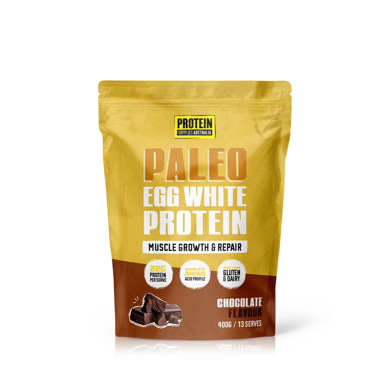 EGG WHITE PROTEIN - CHOCOLATE Sports & Energy Drinks Protein Supplies Australia 400G