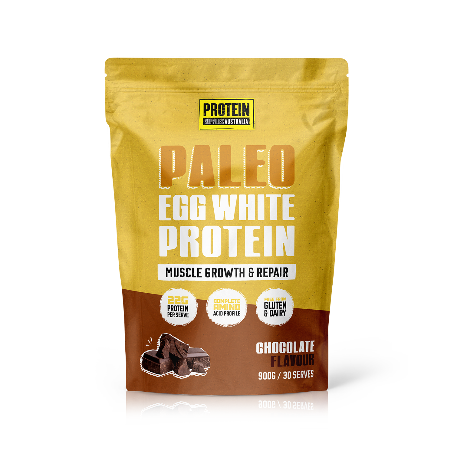 EGG WHITE PROTEIN - CHOCOLATE Sports & Energy Drinks Protein Supplies Australia 900G