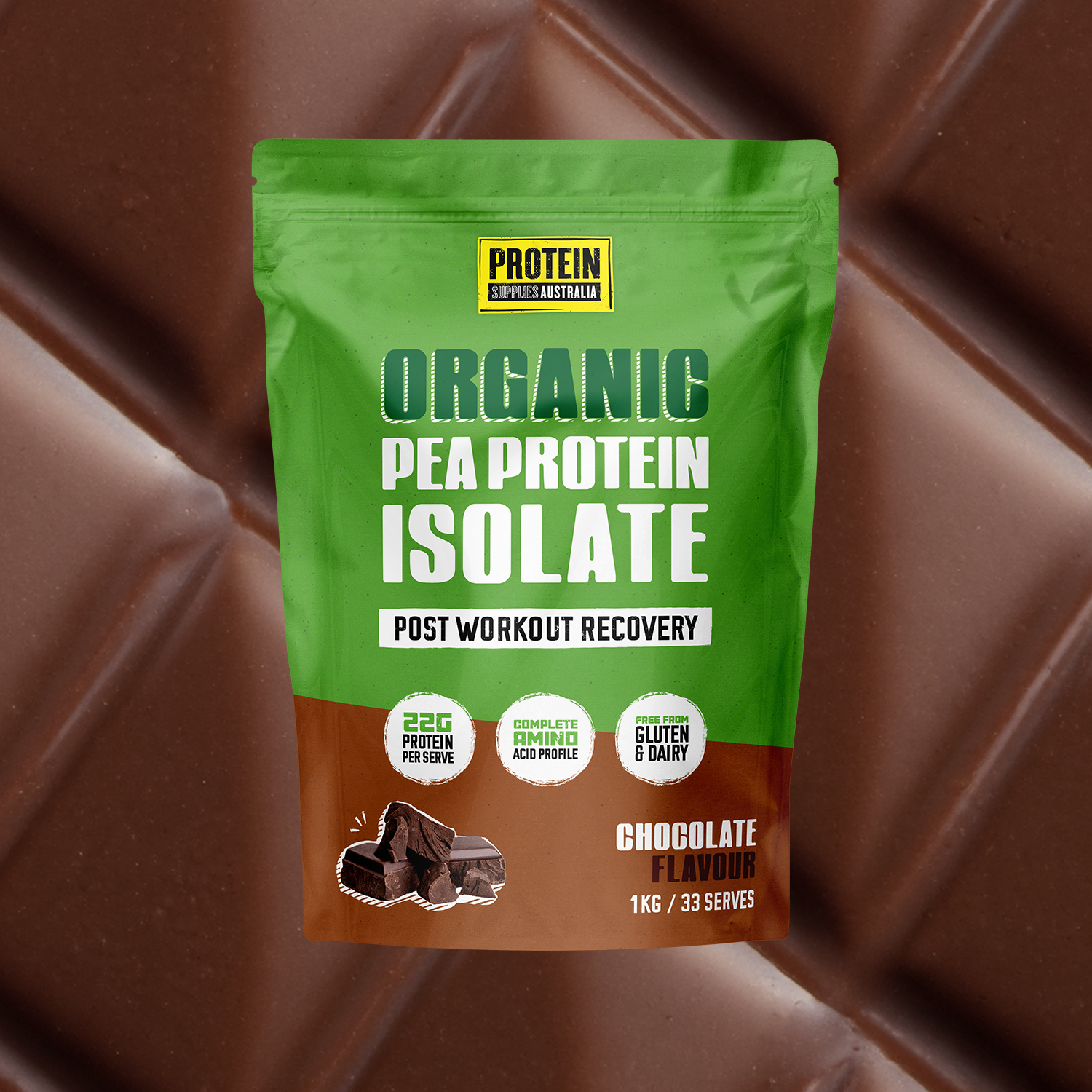 ORGANIC PEA PROTEIN ISOLATE - CHOCOLATE Protein Protein Supplies Australia