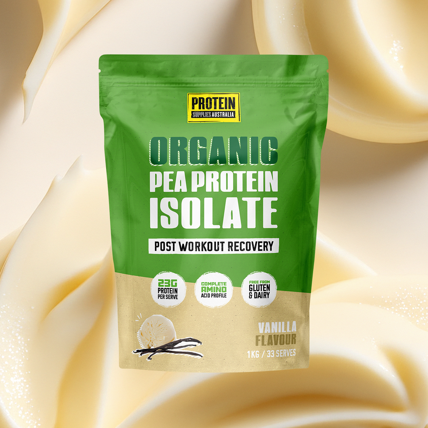 ORGANIC PEA PROTEIN ISOLATE - VANILLA Protein Protein Supplies Australia