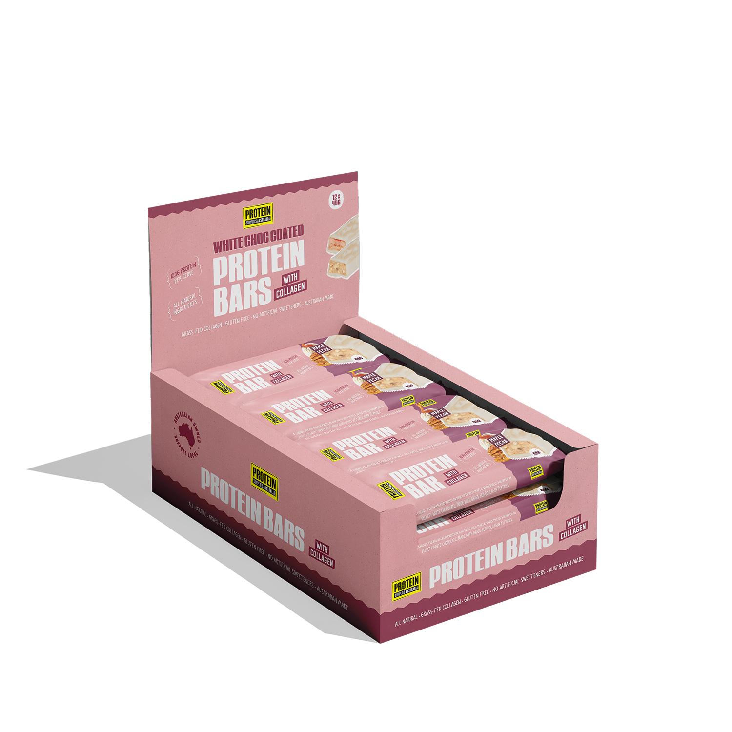 PROTEIN BAR - WHITE CHOC MAPLE PECAN Protein Bar Protein Supplies Australia 12 Pack Multi Buy Deal