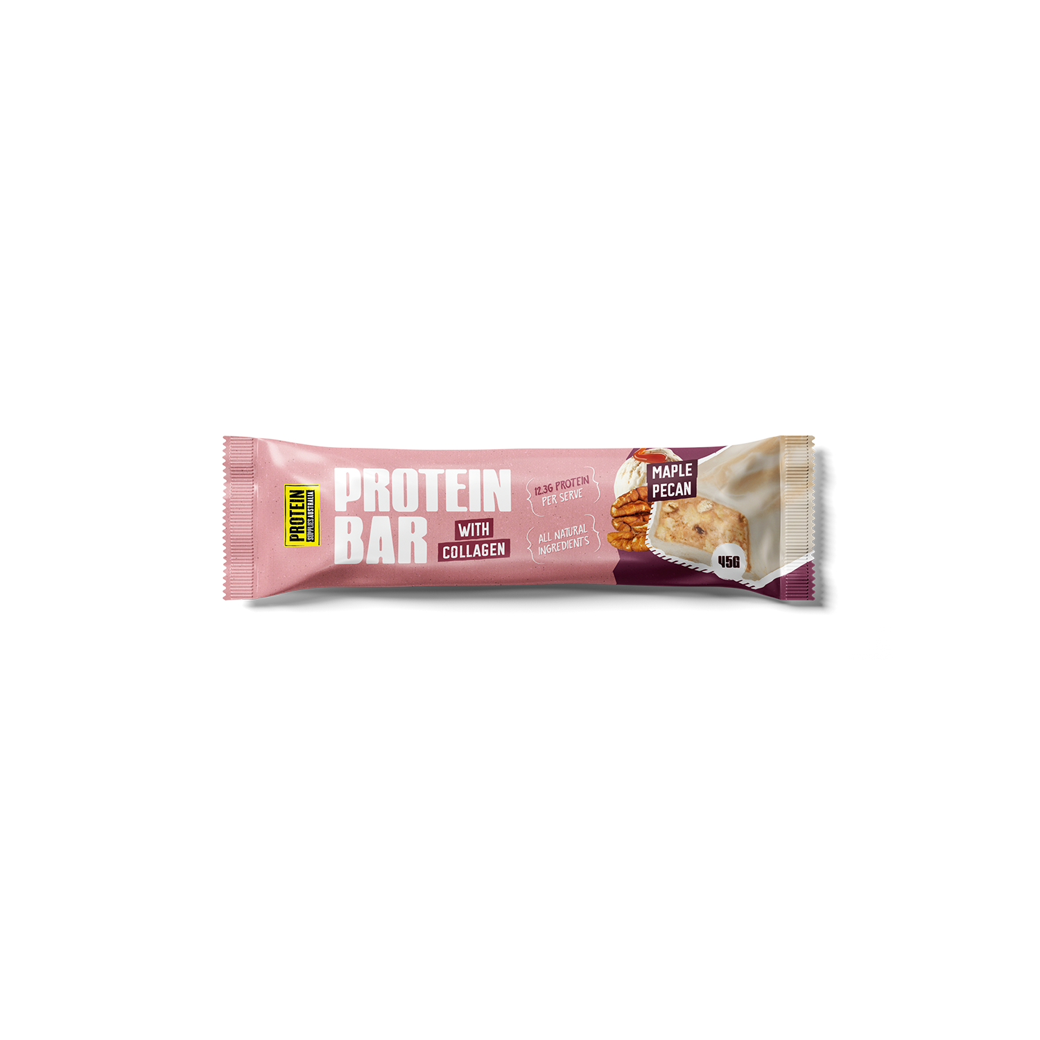 PROTEIN BAR - WHITE CHOC MAPLE PECAN Protein Bar Protein Supplies Australia Single Bar 45g