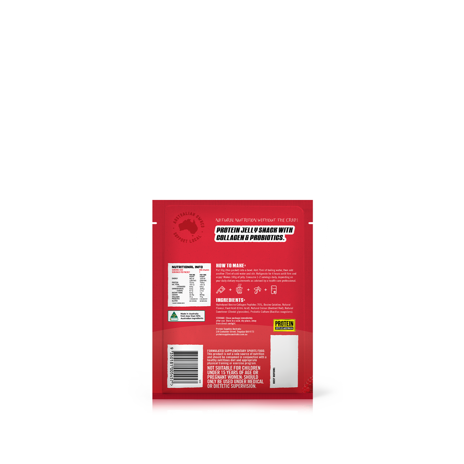 PROTEIN JELLY - RASPBERRY Protein Protein Supplies Australia