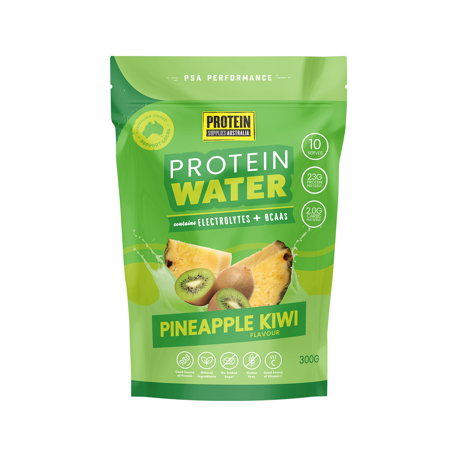 PROTEIN WATER (WPI) - PINEAPPLE KIWI Aminos Protein Supplies Australia 300g