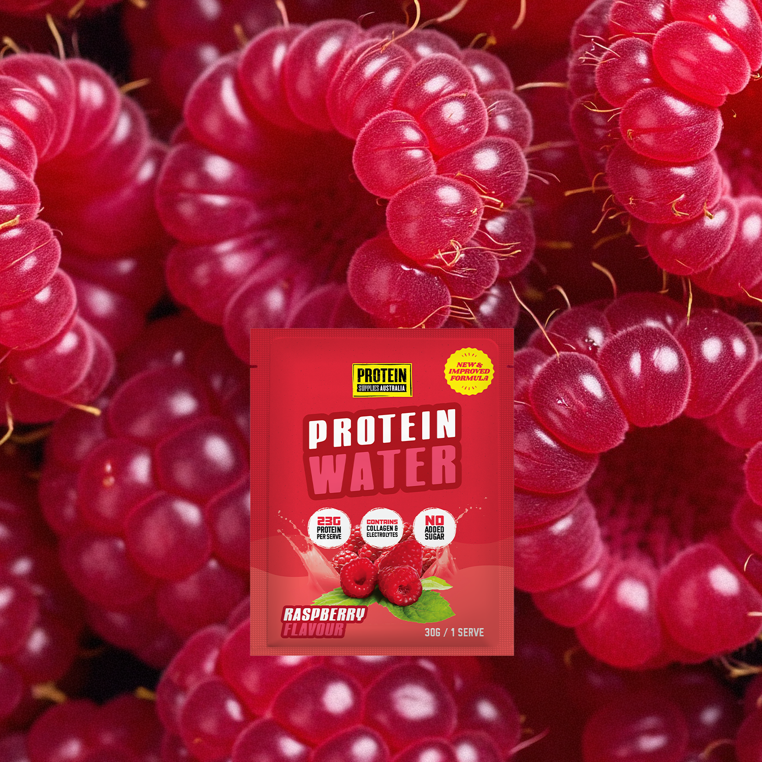 SAMPLE COLLAGEN PROTEIN WATER - RASPBERRY Protein Protein Supplies Australia