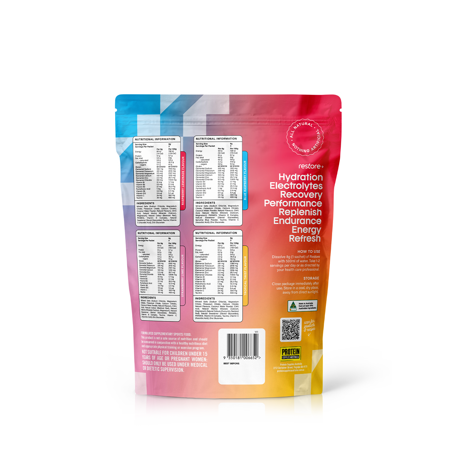 RESTORE HYDRATION - SAMPLE PACK Sports & Energy Drinks Protein Supplies Australia