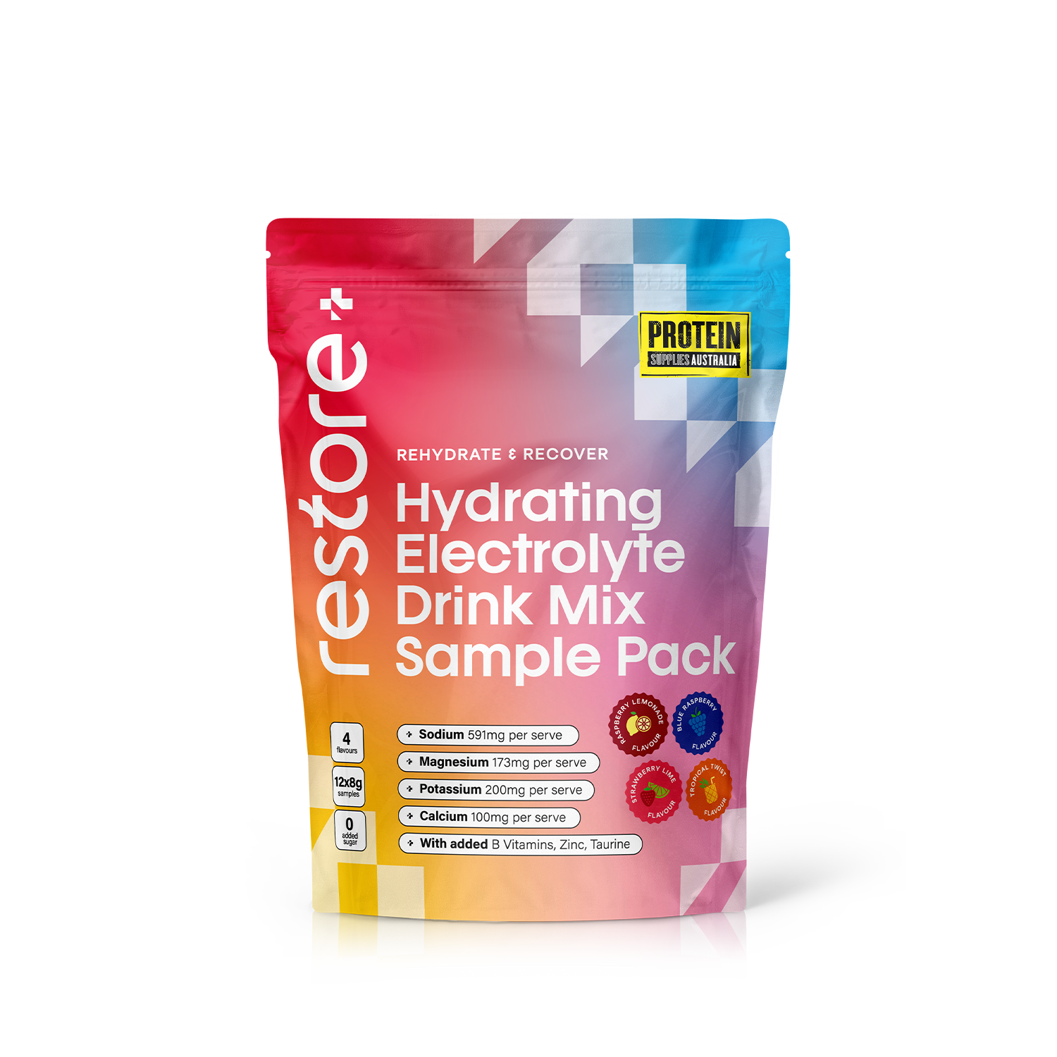RESTORE HYDRATION - SAMPLE PACK Sports & Energy Drinks Protein Supplies Australia 12 x 8g samples