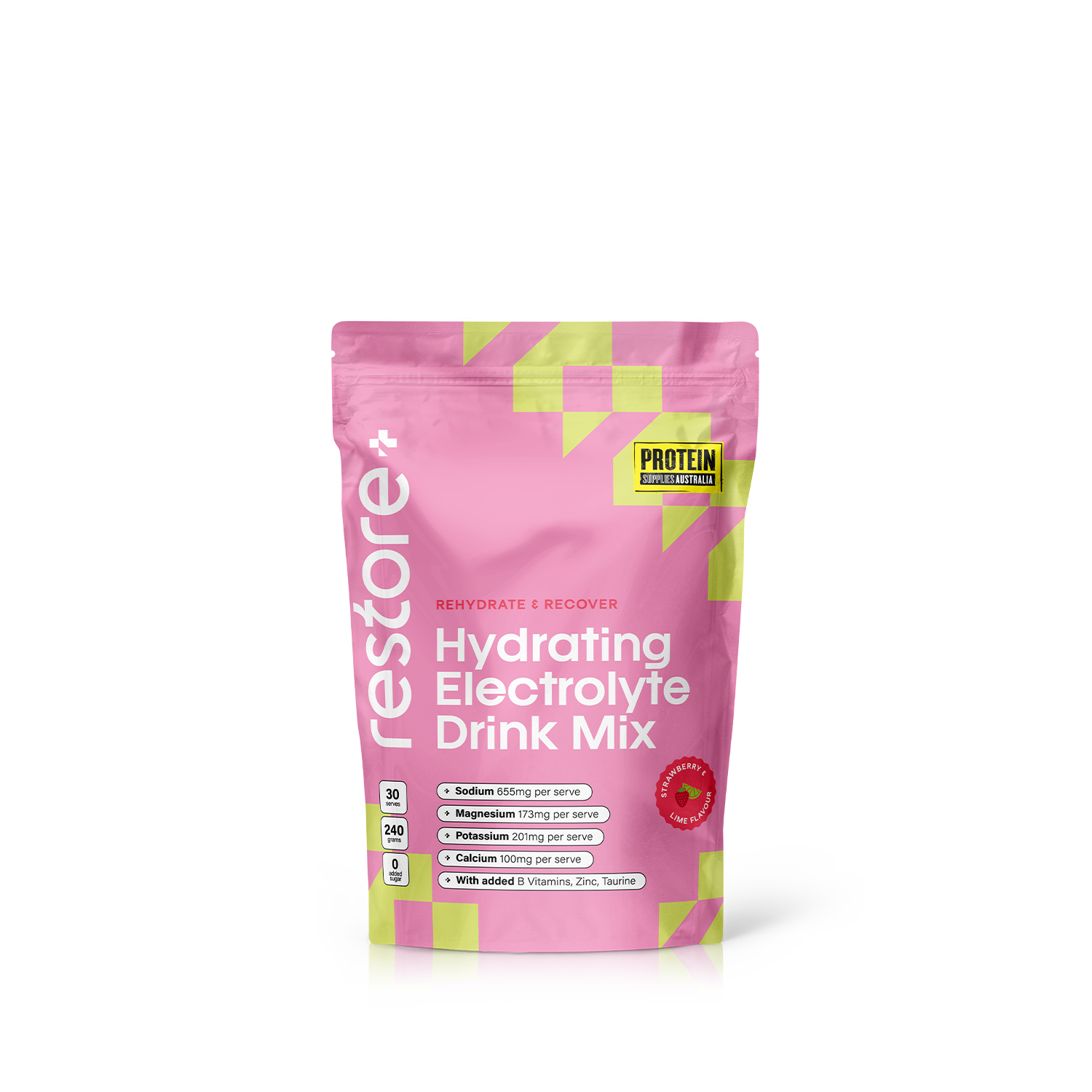 RESTORE HYDRATION -STRAWBERRY & LIME Aminos Protein Supplies Australia 240g