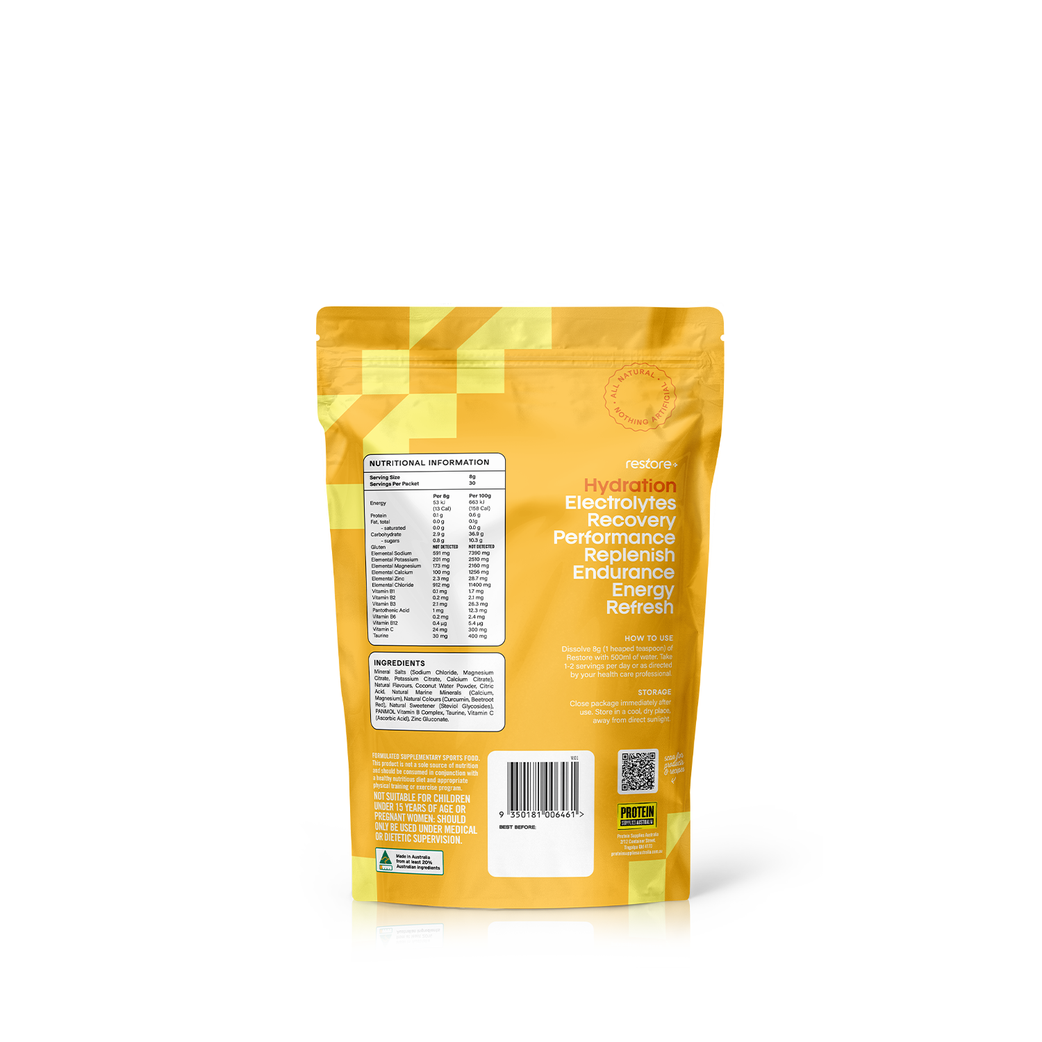 RESTORE HYDRATION - TROPICAL TWIST Sports & Energy Drinks Protein Supplies Australia