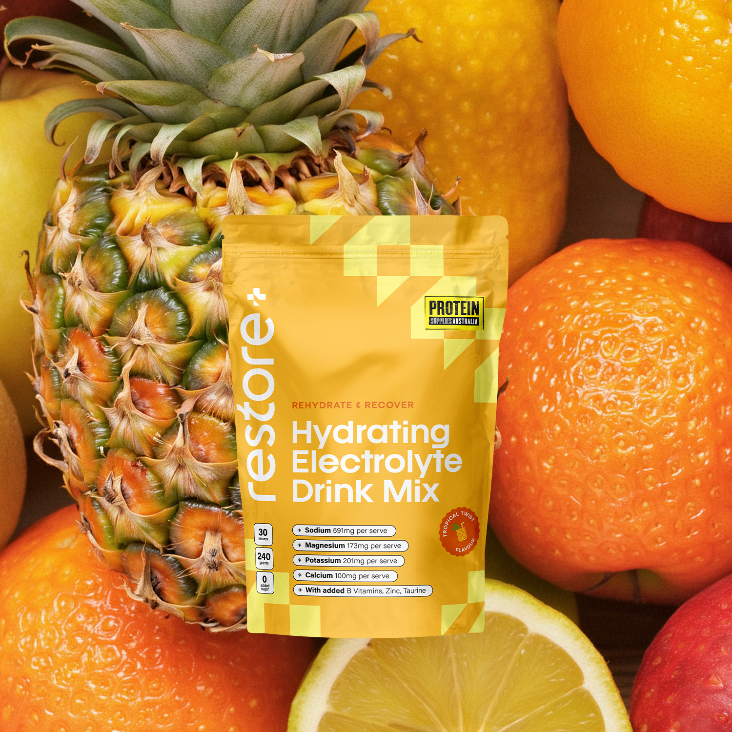 RESTORE HYDRATION - TROPICAL TWIST Sports & Energy Drinks Protein Supplies Australia