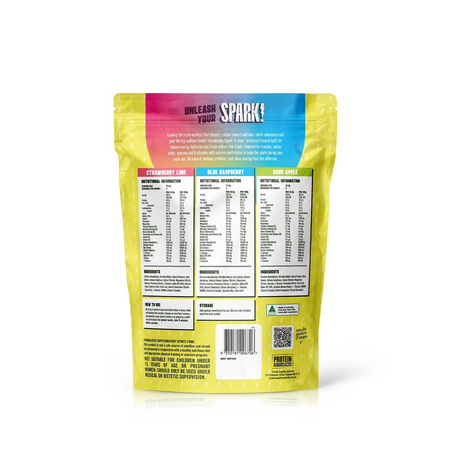 SPARK PRE-WORKOUT - SAMPLE PACK pre-workout Protein Supplies Australia