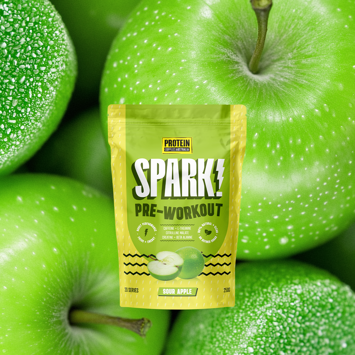 SPARK PRE-WORKOUT - SOUR APPLE pre-workout Protein Supplies Australia