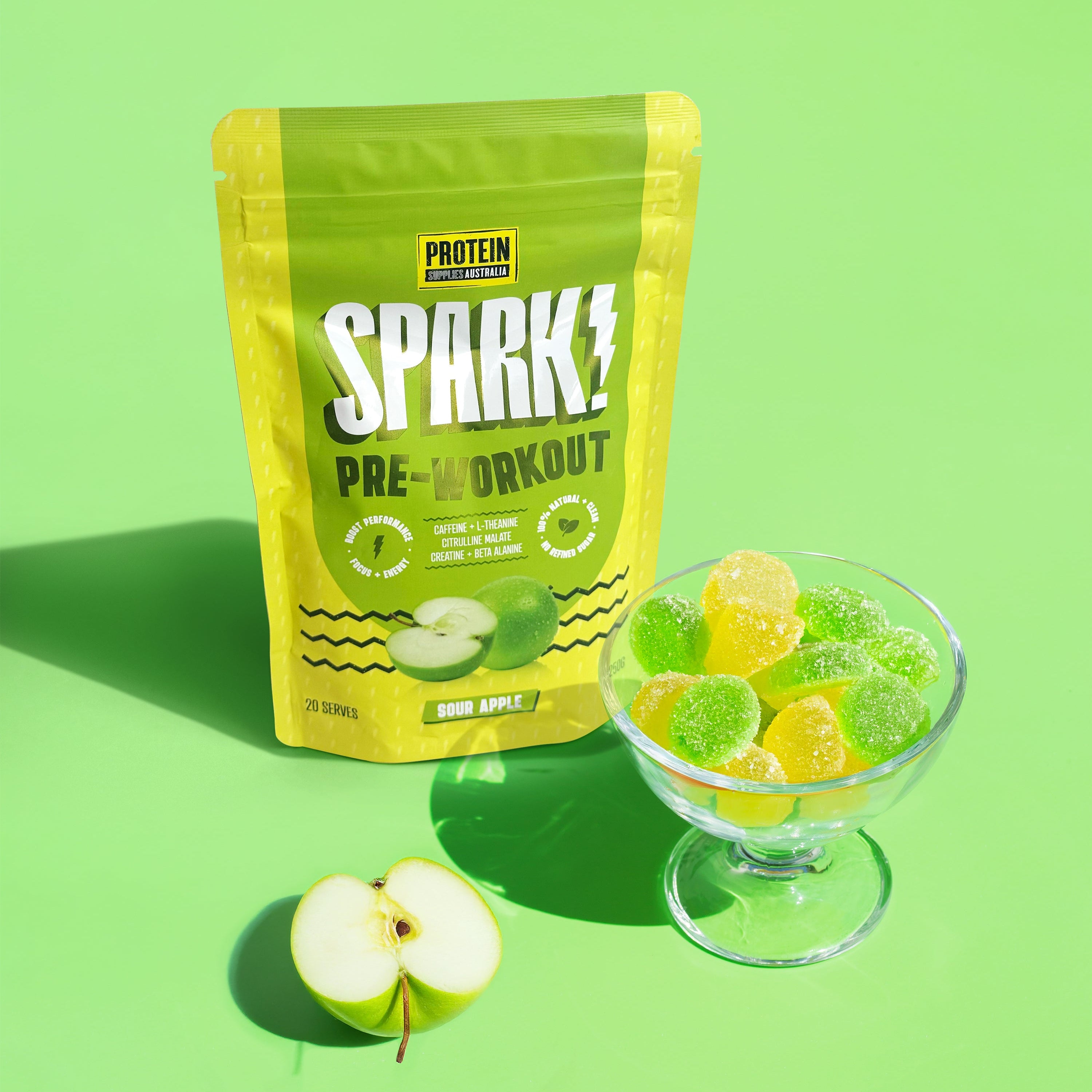 SPARK PRE-WORKOUT - SOUR APPLE pre-workout Protein Supplies Australia