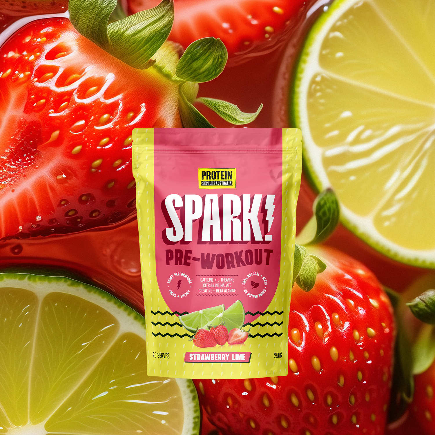SPARK PRE-WORKOUT - STRAWBERRY LIME pre-workout Protein Supplies Australia