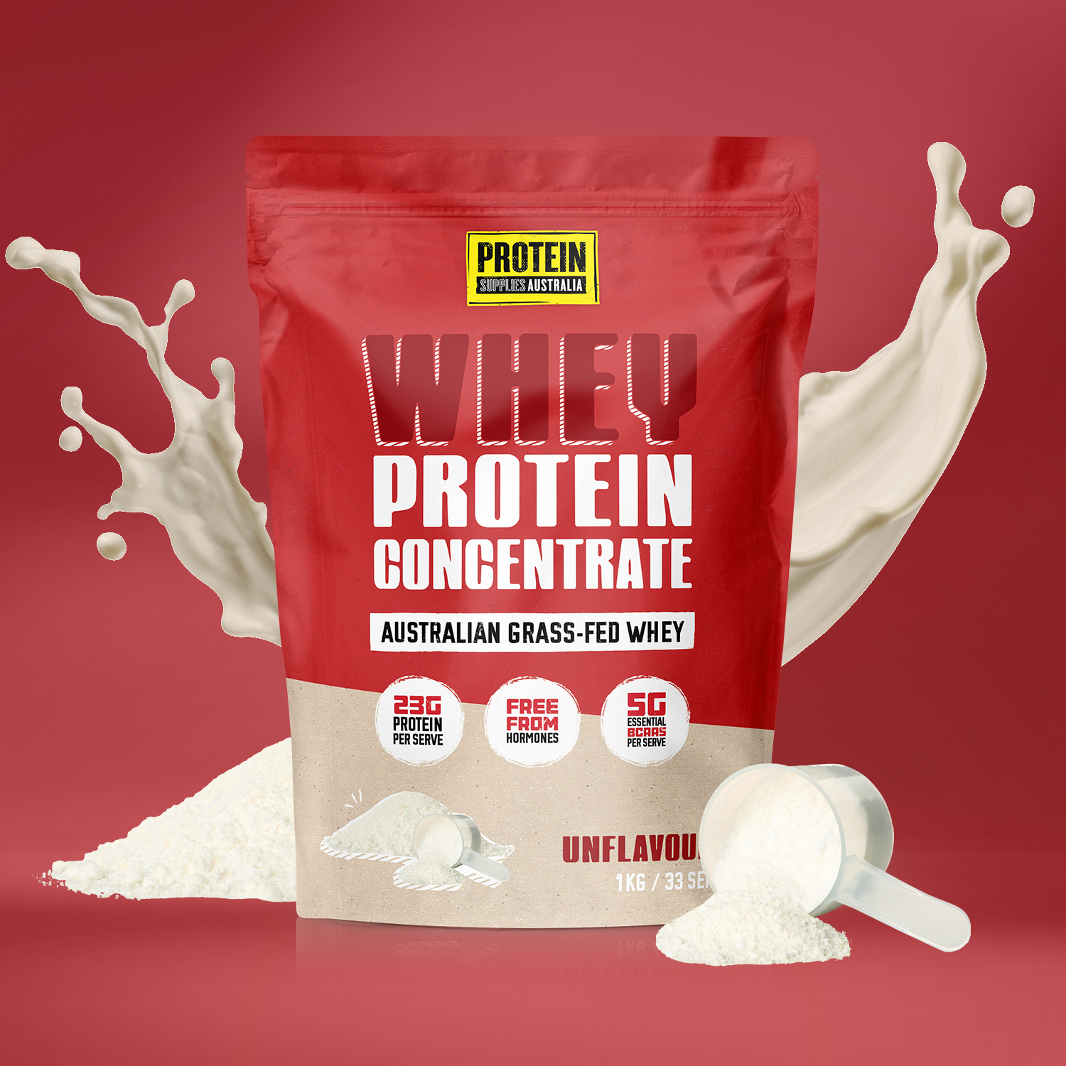 WHEY CONCENTRATE (WPC) - UNFLAVOURED Sports & Energy Drinks Protein Supplies Australia
