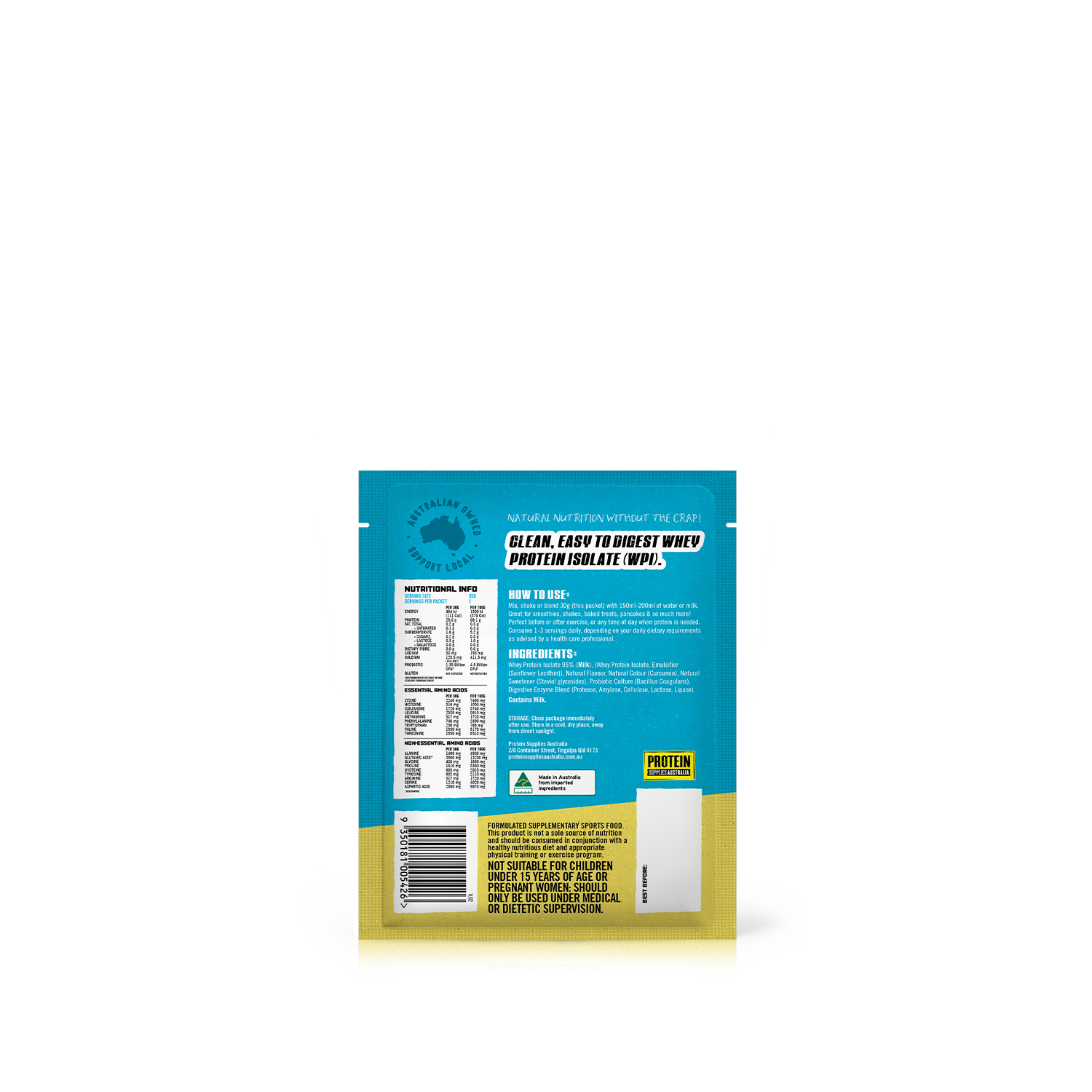 SAMPLE WHEY ISOLATE (WPI) - BANANA Protein Protein Supplies Australia