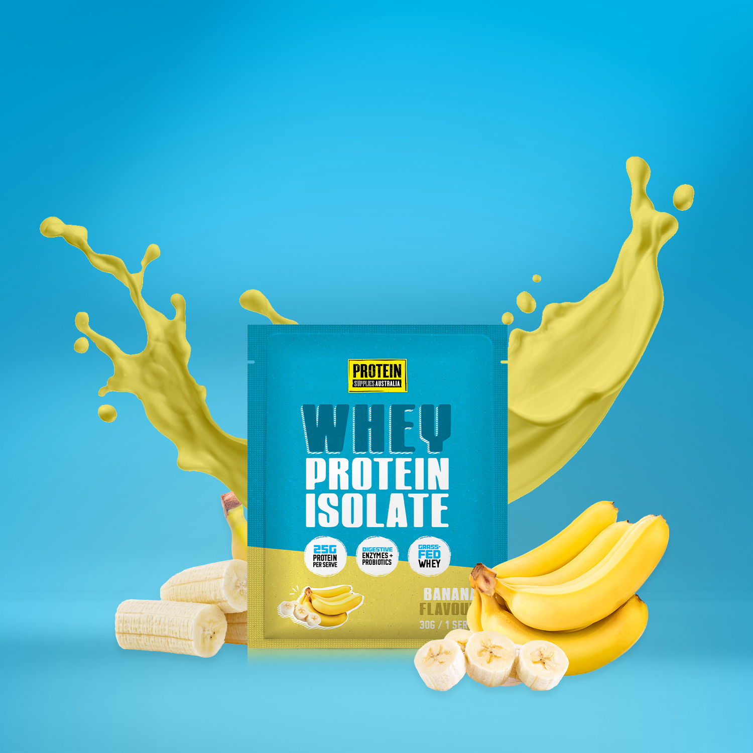 SAMPLE WHEY ISOLATE (WPI) - BANANA Protein Protein Supplies Australia