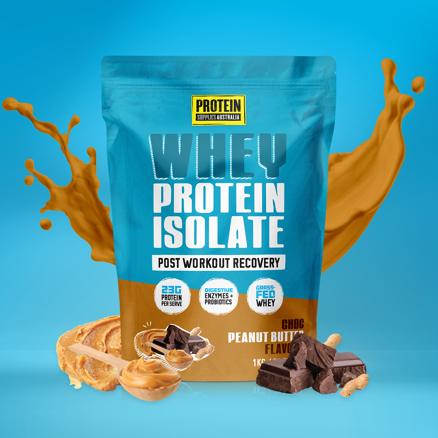 WHEY ISOLATE (WPI) - CHOC PEANUT BUTTER Protein Protein Supplies Australia