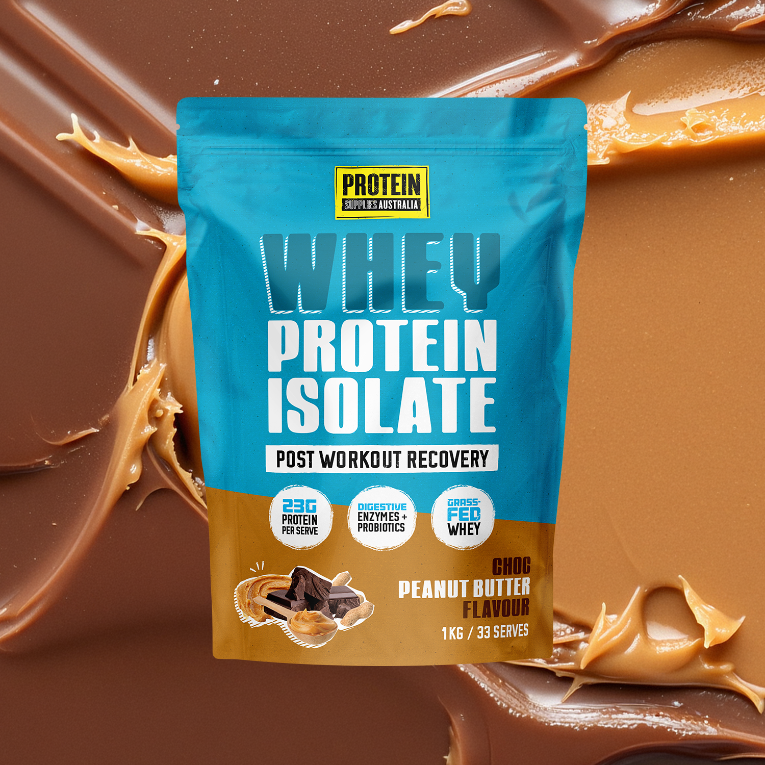 WHEY ISOLATE (WPI) - CHOC PEANUT BUTTER Protein Protein Supplies Australia