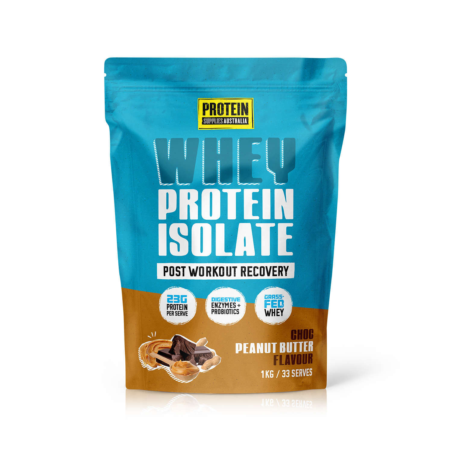 WHEY ISOLATE (WPI) - CHOC PEANUT BUTTER Protein Protein Supplies Australia 1kg