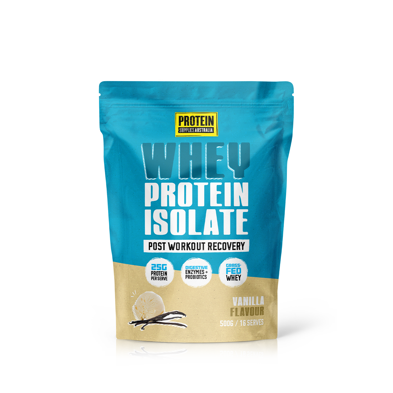 WHEY ISOLATE (WPI) - VANILLA Sports & Energy Drinks Protein Supplies Australia 500G