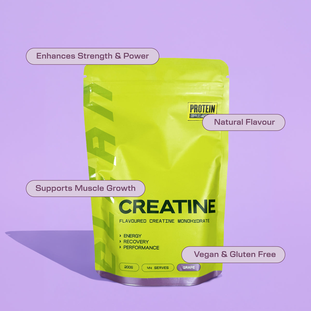 CREATINE - GRAPE Sports & Energy Drinks Protein Supplies Australia